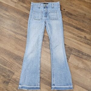 Veronica Beard Carolyn 10" Baby Boot Jeans | Size 25 | Ocean Blue |